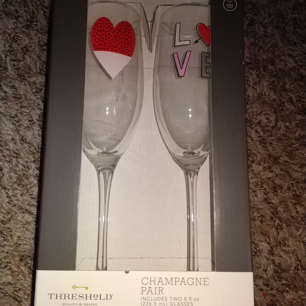 Champagne glasses (Love) (Box of 2)